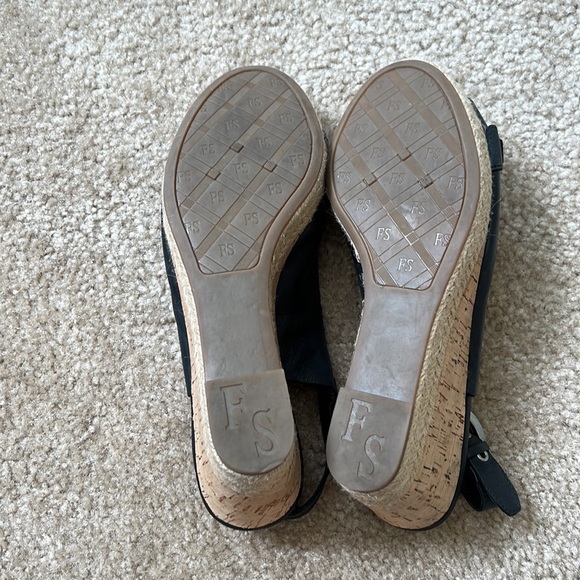 FRANCO SARTO LEATHER WEDGE SLING BACKS 8.5 - Picture 6 of 7